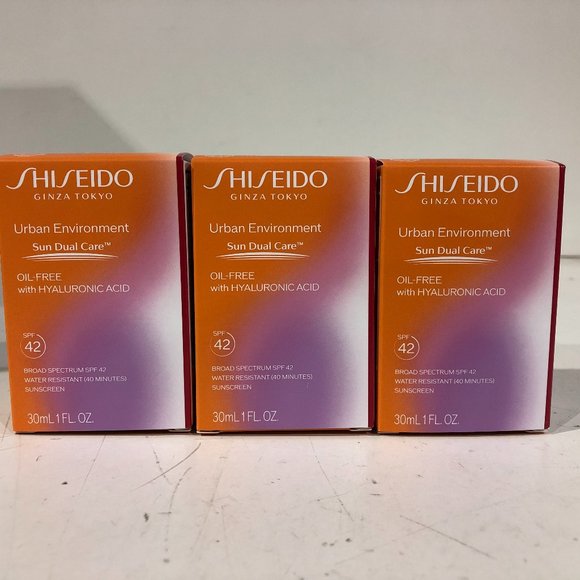 Shiseido Other - 3 PACK Shiseido Urban Oil Free Sunscreen with SPF 42 - 1oz New